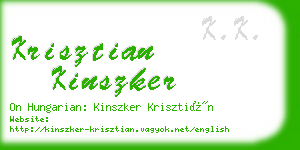 krisztian kinszker business card